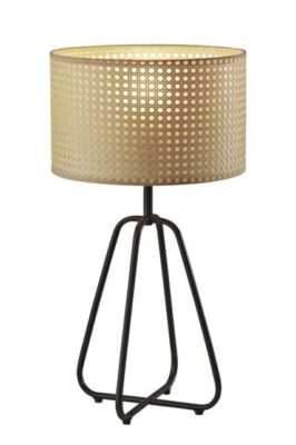 Cane Natural Shade Dark Bronze Table Lighting