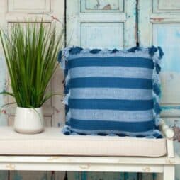 Bohemian Blue Throw Pillow