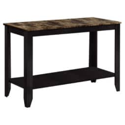 Cappuccino Particle Board Accent Table With A Marble Top