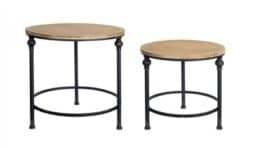 Set of two wood and Iron Tables