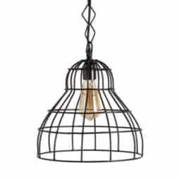 Black Bell Shaped Cage Pendant Lighting