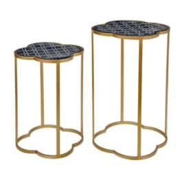 Blue Top Nesting Tables - Set of 2