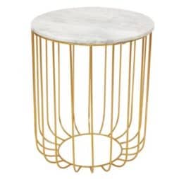 Marble Top Home Decor Basket Table